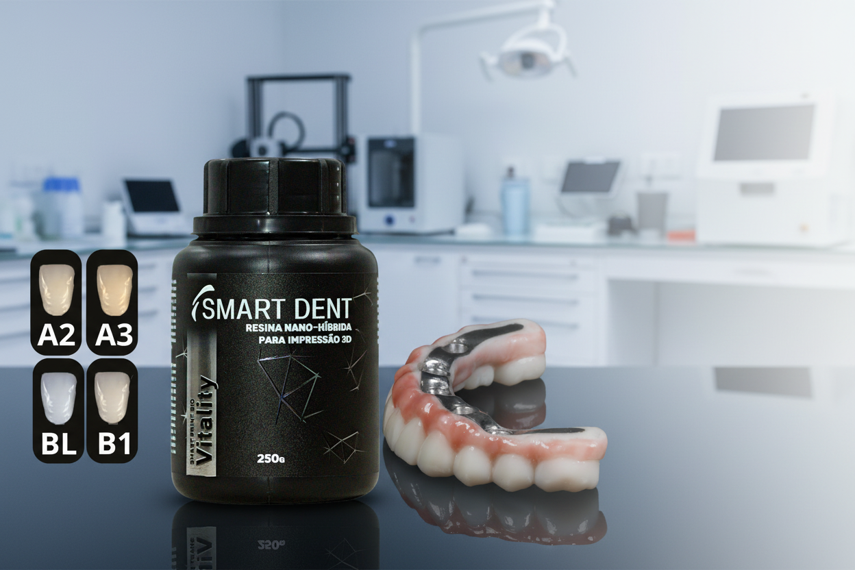 Smart Print Bio Vitality: Resina 3D FDA para Restaurações