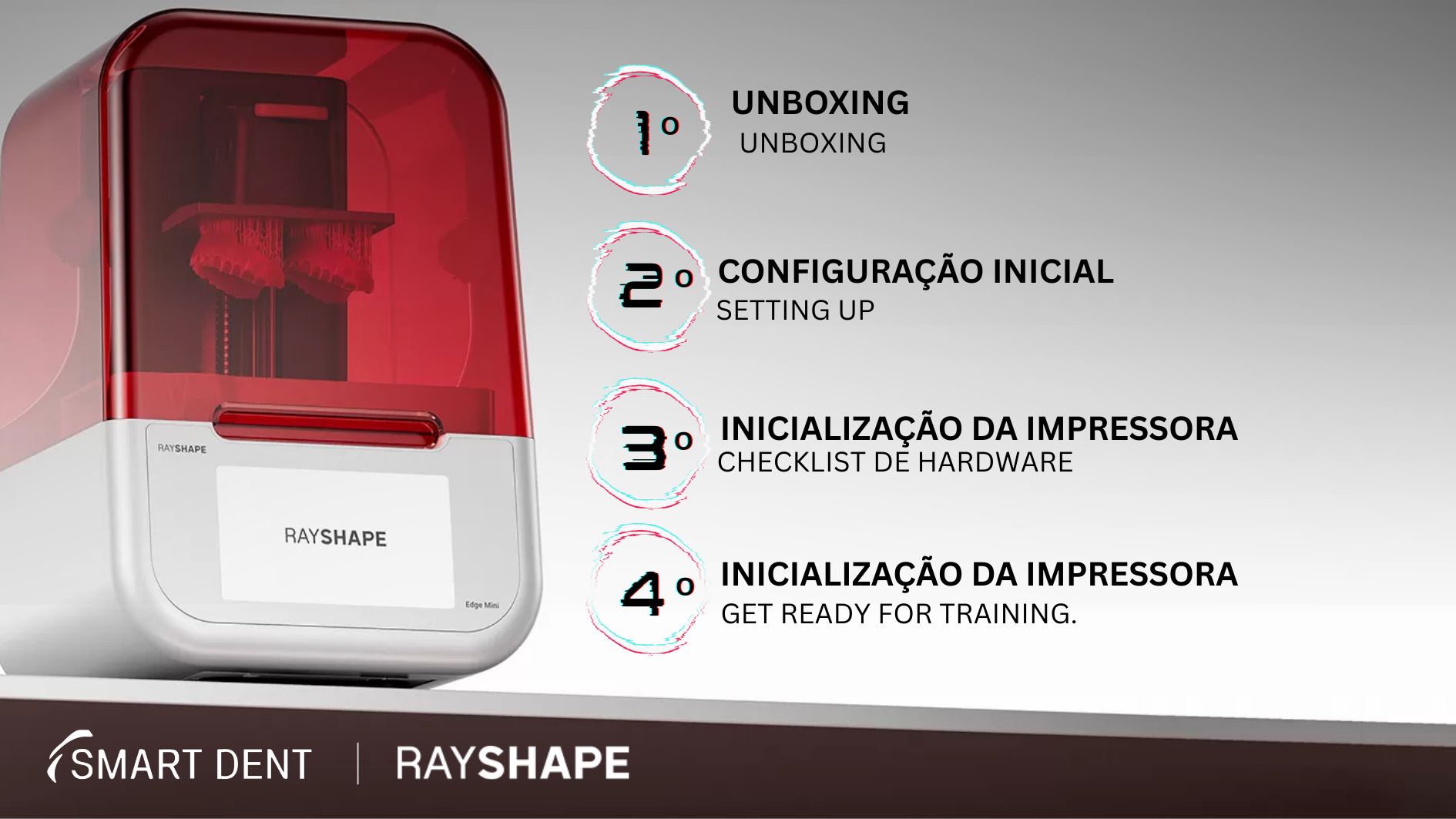 Rayshape Edge Mini: Preparação e Teste Inicial Odontológico